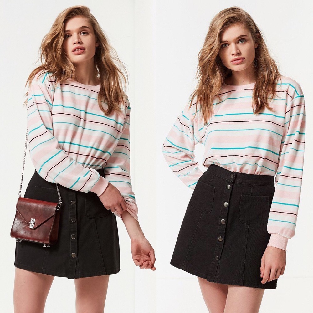 UO Scout Striped Sweatshirt NWOT